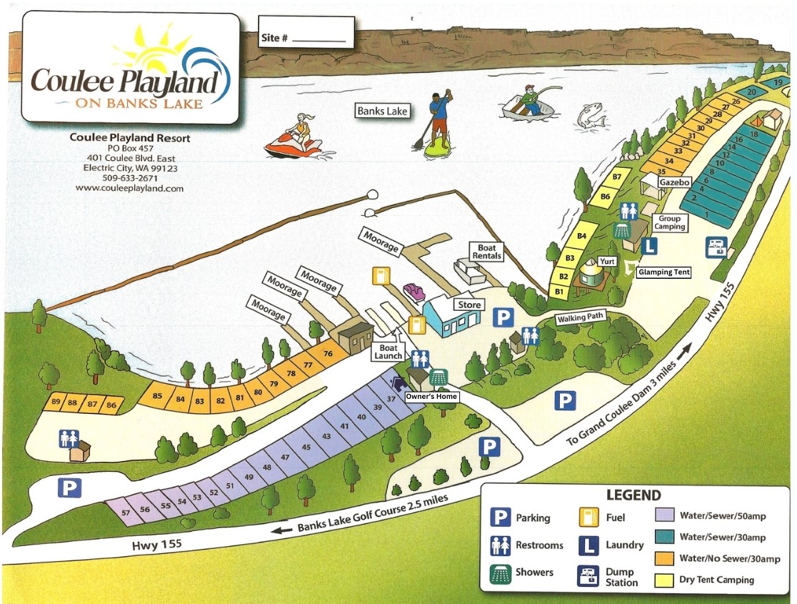 coulee playalnd map